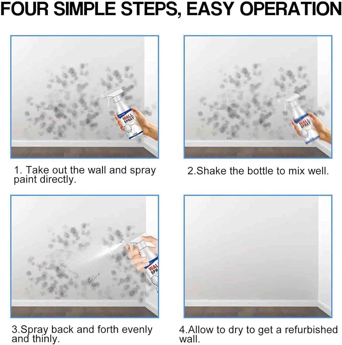 Versatile Wall Repair Paint Wall Spray 60ml Each (Pack of 2)