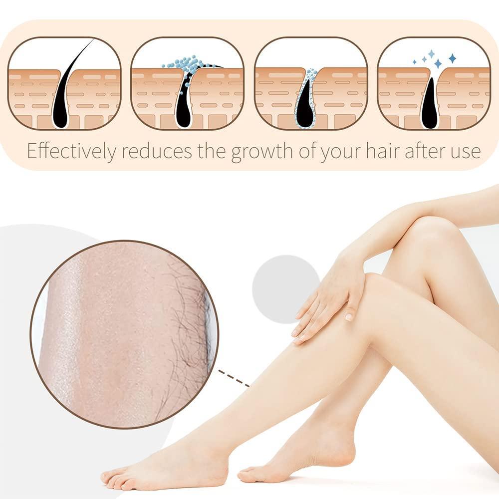 Crystal Hair Eraser for Women and Men, Magic Crystal Hair Remover Painless Exfoliation Hair Removal Tool for Arms, Legs, Back, Washable Crystal Epilator Without Shaving for Smooth Skin Gifts (random Colour)