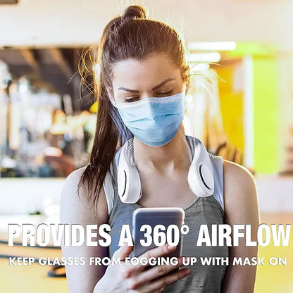 Personal Neck Fan – Bladeless, Quiet & Rechargeable for Daily Use