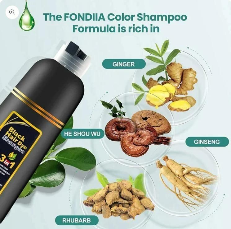 Unisex Instant Black Herbal Hair Dye Shampoo for Grey Hair Coverage Shampoo 3 in 1(800 gm) Pack of 5