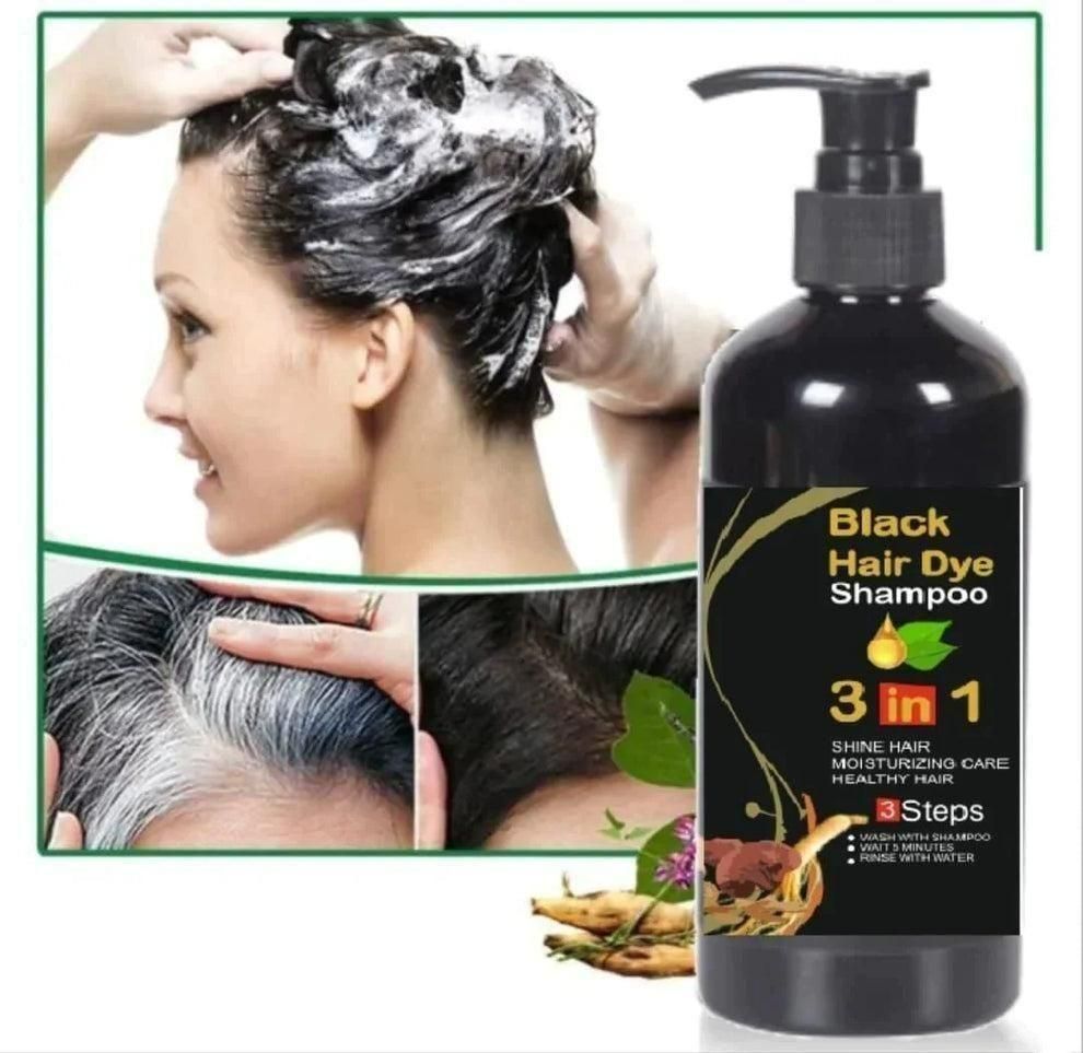 Unisex Instant Black Herbal Hair Dye Shampoo for Grey Hair Coverage Shampoo 3 in 1(800 gm) Pack of 5