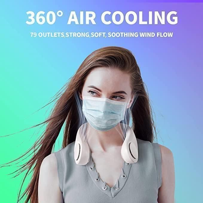 Personal Neck Fan – Bladeless, Quiet & Rechargeable for Daily Use